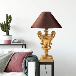 ELEGANZE-5333 Zlatna i Braon Stočna Lampa