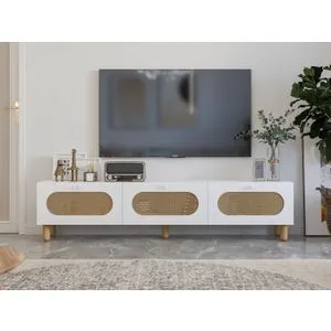 Elena - White, Rattan White
Rattan TV Stand