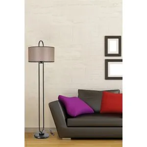 Elips Lambader sa Crnim Stabljikom i Tamnim Pletivom Abajur