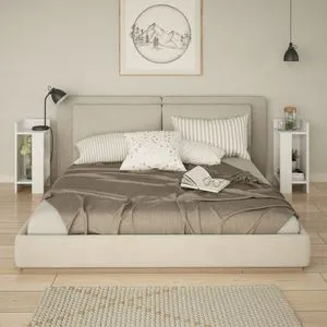 Elos - White White Nightstand