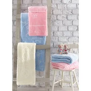 Emboss Baby - Ecru Baby Blanket