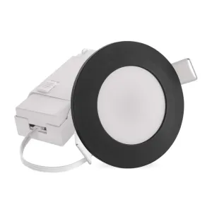 Emos Led panel Lori ugradni okrugli crni 4,5W 345lm IP65 8,5x2,9cm CCT Emos ZV1164