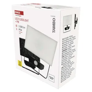 Emos LED reflektor sa PIR senzorom pokreta 30W TAMBO 3000lm NW IP54 ZS2932