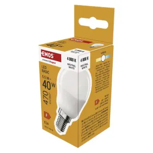Emos LED sijalica Basic Mini Globe 5,5W(40W) 470lm E14 WW  ZL1F22