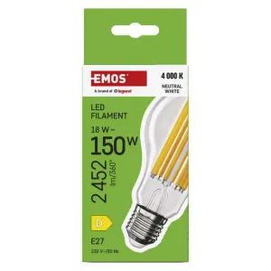 Emos Led sijalica Filament A70 18W(150W) 2452lm E27 NW Emos ZF5D83