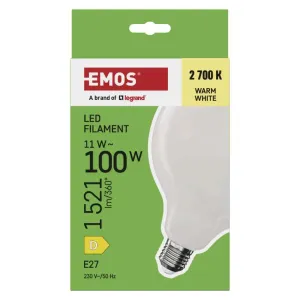 Emos Led sijalica Filament Globe G125 11W(100W) 1521lm E27 WW Emos ZF2D62