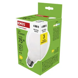 Emos LED sijalica Filament Globe G125 7,8W(75W) 1055lm E27 NW ZF2D53