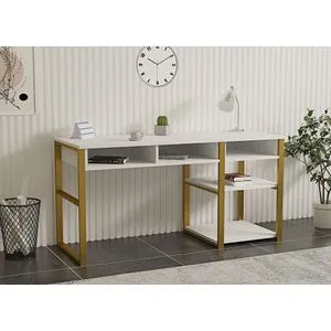 Emro - Radni Sto od Belog Zlatnog Melamina