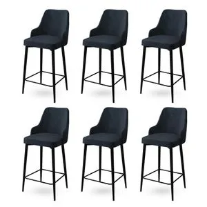 Enox - Anthracite, Black Anthracite
Black Bar Stool Set (6 Pieces)