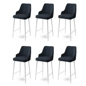 Enox - Anthracite, White Anthracite
White Bar Stool Set (6 Pieces)