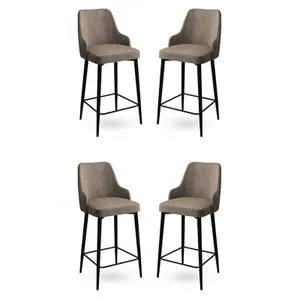 Enox - Cappuccino, Black Cappuccino
Black Bar Stool Set (4 Pieces)