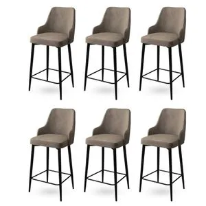 Enox - Cappuccino, Black Cappuccino
Black Bar Stool Set (6 Pieces)