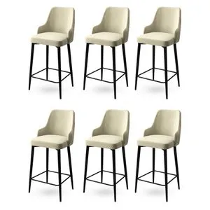 Enox - Cream, Black Cream
Black Bar Stool Set (6 Pieces)