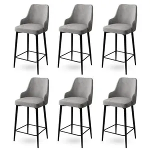 Enox - Grey, Black Grey
Black Bar Stool Set (6 Pieces)