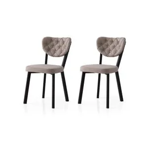 Enzo - 808 V2 Crno-Sivo Set Stolica (2 Komada)