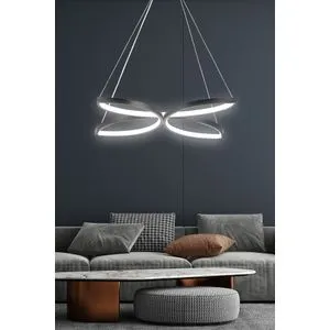 Eriphos Black-White Light Black Chandelier