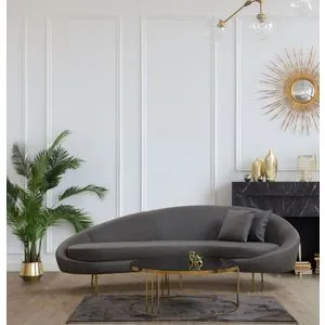 Eses - Dark Grey Dark Grey 3-Seat Sofa