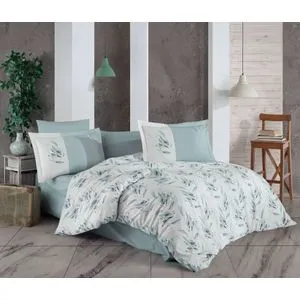 Estate v2 - Ice Blue Ice Blue Poplin Single Quilt Cover Set