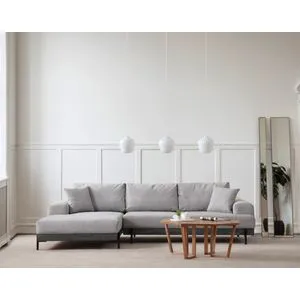 Eti Black Left - Grey Grey Corner Sofa