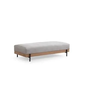 Eti Oak Pouffe - Grey Grey Pouffe