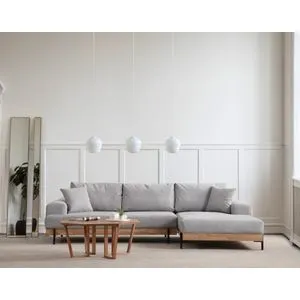 Eti Oak Right - Grey Grey Corner Sofa