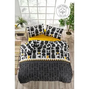 Etnik Black
Yellow
White Ranforce Single Quilt Cover Set (DE)