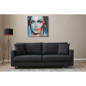 Eva - Anthracite Anthracite 3-Seat Sofa