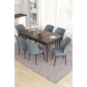 Eva - Baroque, Grey Baroque
Grey Extendable Dining Table & Chairs Set (7 Pieces)