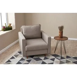Eva - Cream Cream 1-Seat Sofa