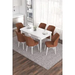 Eva - White, Tile Red White
Tile Red Extendable Dining Table & Chairs Set (7 Pieces)