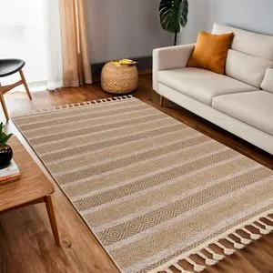 Everest 6606 - Bež, Žuta Bež Tepih (185 x 290 cm)