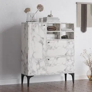 Ewa - Carrara Marble Carrara Marble Console