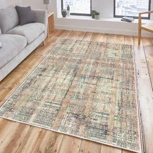 Exfab288-Klm Mink Zeleni Sivi Tepih (80 x 150 cm)
