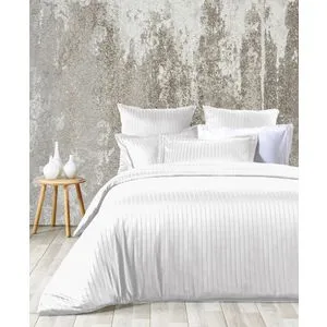 Exlusive Line - White White Satin Double Quilt Cover Set