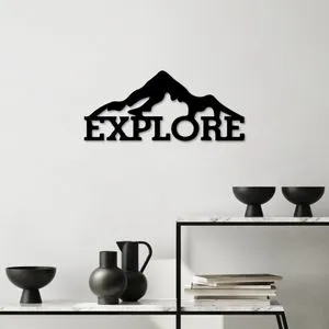 Explore Crni Dekorativni Metalni Zidni Ukras