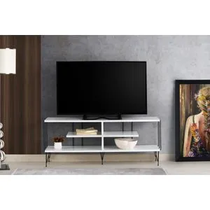 Eze - White White TV Stand