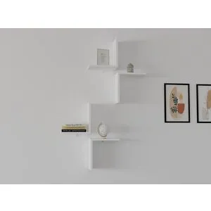 Face - White White Wall Shelf