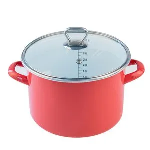 Fackelmann Lonac+stakleni poklopac 20cm,emajl 4l