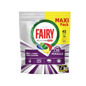 FAIRY Tablete Platinum Plus 30min miracle lemon 74kom