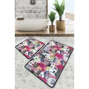 Fale - Set od 19 Višebojnih Kupatilskih Prostirača (2 Komada)