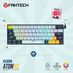 Fantech MK874 RGB Atom 63 Tastatura Mehanicka Gaming SkyBlue (Red switch)