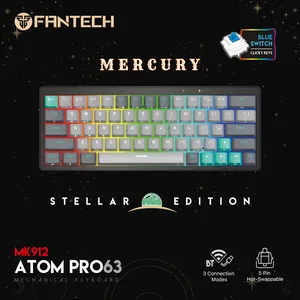 Fantech MK912 RGB Atom PRO63 Tastatura Mehanicka Gaming Wireless Mercury (blue switch)