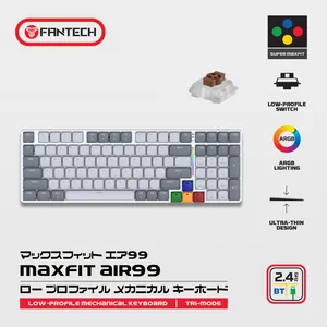 Fantech MK916 RGB Maxfit AIR99 Tastatura Mehanicka Gaming Wireless grey (brown switch)