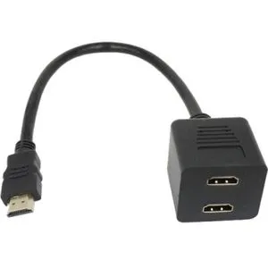 FAST ASIA Adapter HDMI - HDMI M/2F (spliter) crni