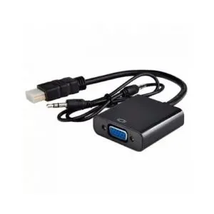 FAST ASIA adapter-konverter HDMI na VGA + Audio kabl 3.5mm (m/ž-ž) (Crni)