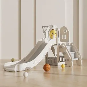 FeelKids Dečji tobogan sa košem "Veselo pače" (sivo beli)