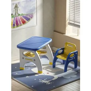FeelKids Komplet sto i stolica za decu Teget / žuta