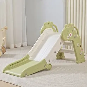 FeelKids Sklopivi tobogan "Maca" (Bela+svetlo zelena boja)