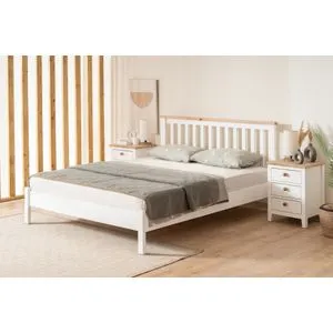 Fidan Modern Country - Dupli Krevet od Belog Hrasta 120 x 200