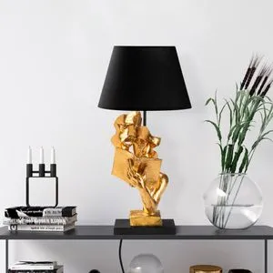 FIGURA-15291 Zlatasta Crna Stočna Lampa